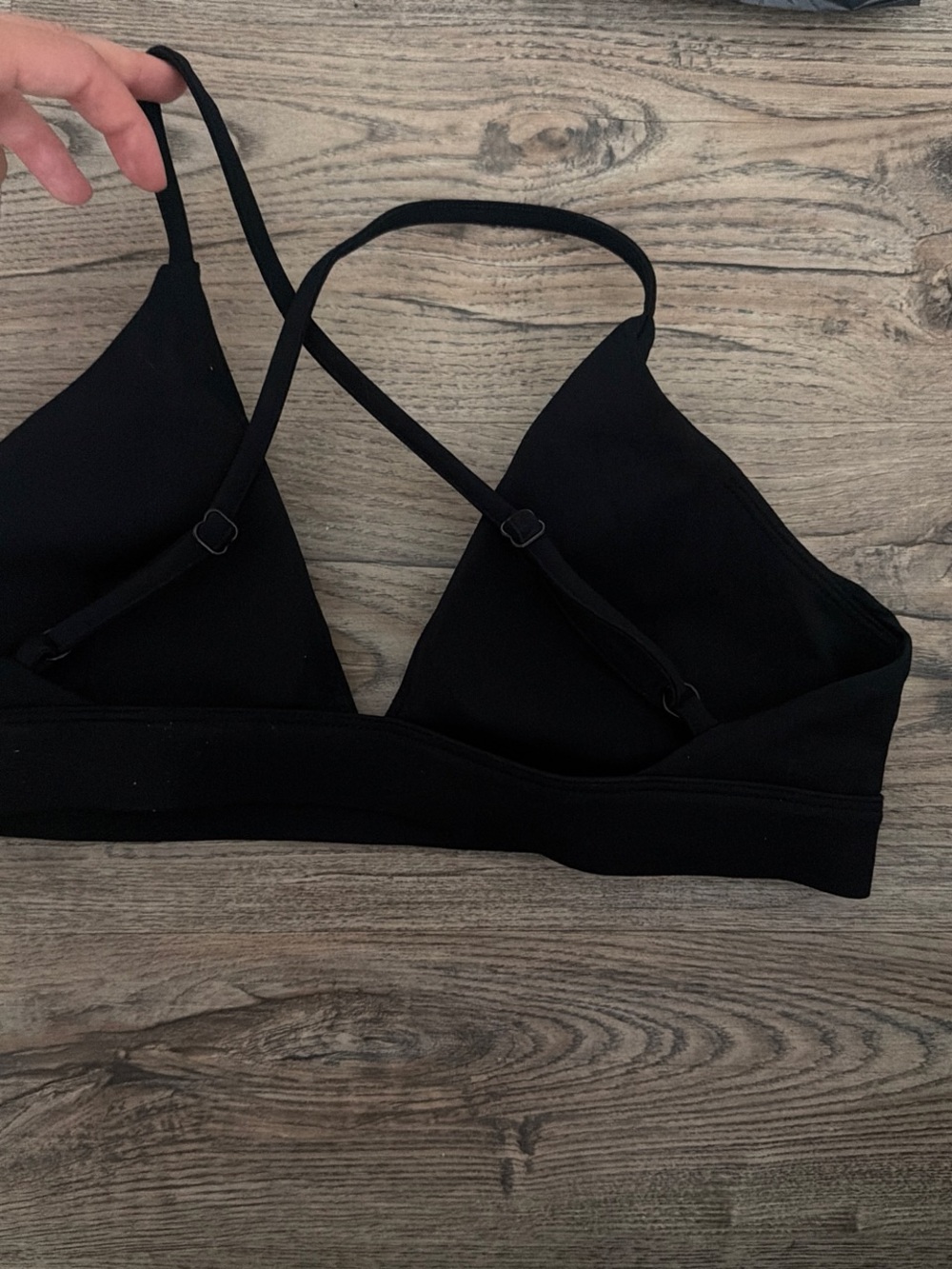 ALO Yoga Black Strappy Triangle Sports Bra - Picture 2 of 2